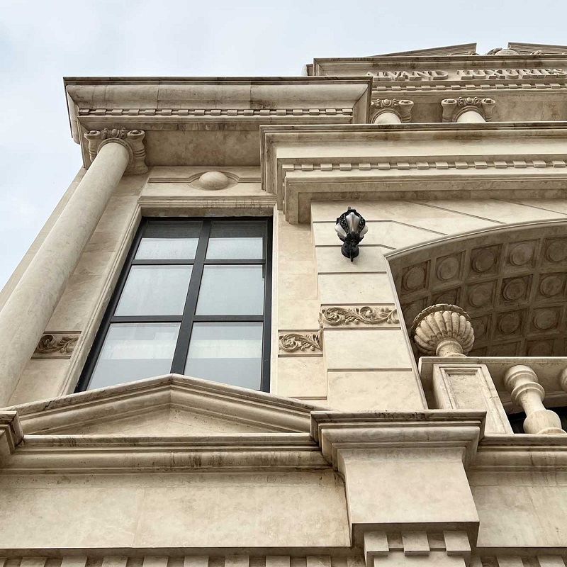 بهترین سنگ‌های تراورتن برای نمای کلاسیک و رومی | راهنمای جامع ماربلینو